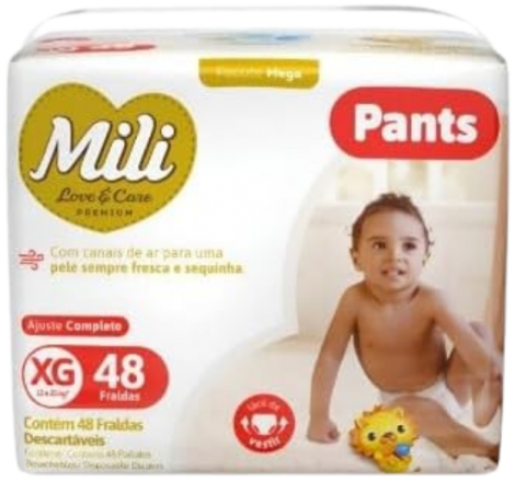 FRALDA MILI PANTS MEGA XG  C/48 UN