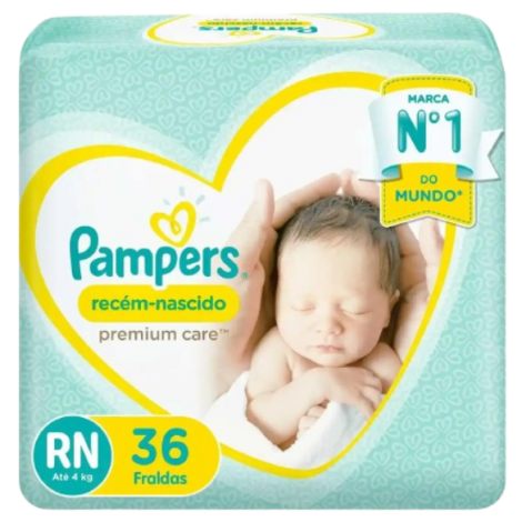 FRALDA PAMPERS PREMIUM CARE RN 36UN