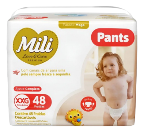 FRALDA MILI PANTS MEGA XXG  C/48 UN