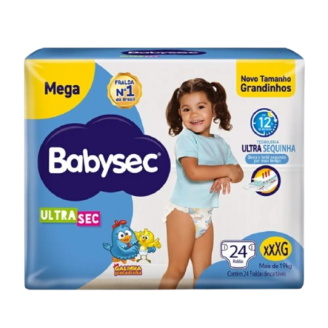 FRALDA BABYSEC GALINHA PINT MEGA XXXG 24UN