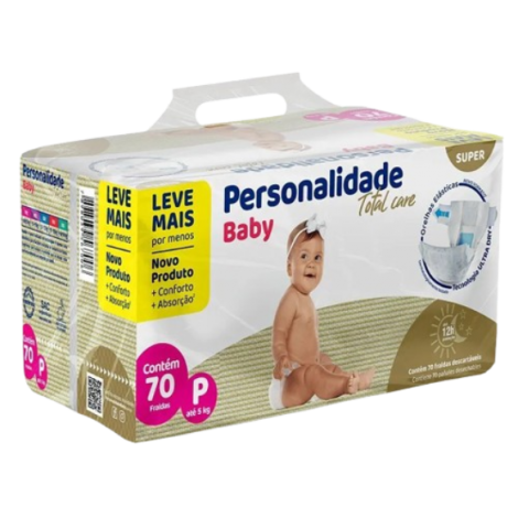 FRALDA PERSONALIDADE BABY P TOTAL CARE BAG 70UND
