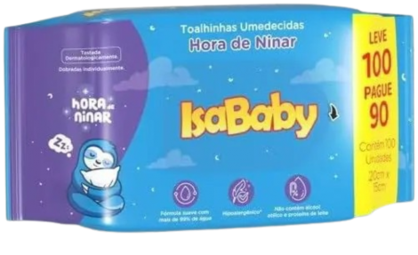 TOALHA UMED. HORA DE NINAR 100UN ISABABE