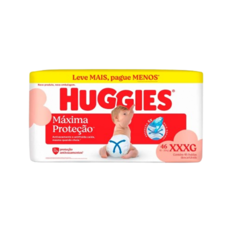 FRALDA HUGGIES SUPREME HIPER XXXG  46UN
