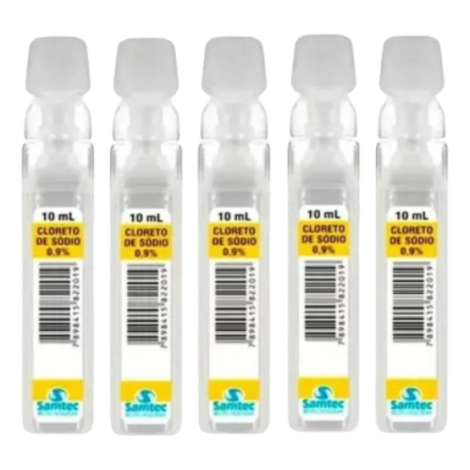 CLORETO DE SODIO SOLUCAO INJETAVEL 9% 10 ML x 200