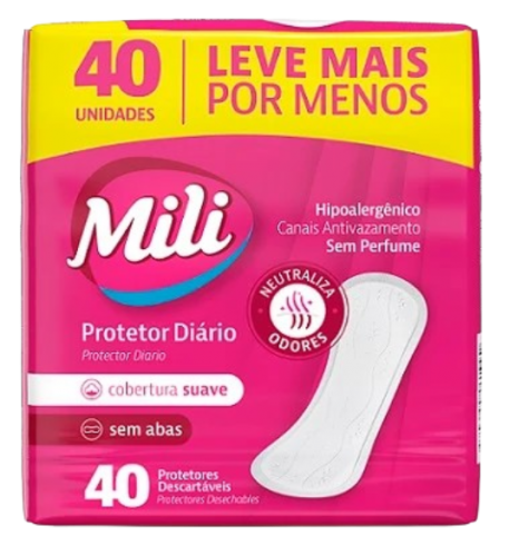ABSORVENTE MILI PROTETOR DIARIO C/40UN