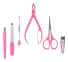 NEOPAN KIT MANICURE ROSA REF.7332 TESOURA+ESTOJO PROTETOR TESOURA+CORTADOR+SUPORTE+ x 1
