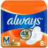 Absorvente Always Maxi Proteção Suave Com Abas 8 unidades